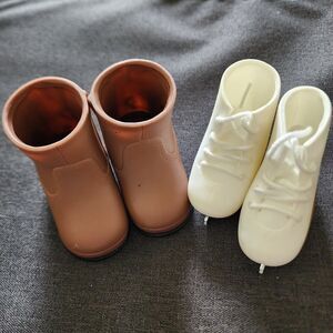 Lot of 2 Our Generation by Battat Shoes For 18" Doll Ice Skates & Brown  Boots